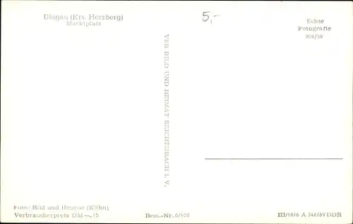 Ak Uebigau-Wahrenbrück, Marktplatz