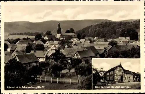 Ak Allendorf Thüringen, Ortsblick, Gasthof zum Deutschen Haus