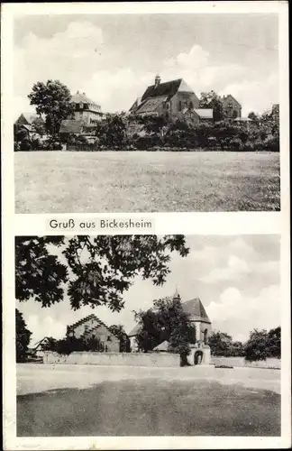 Ak Bickesheim Durmersheim in Baden, Blick auf den Ort