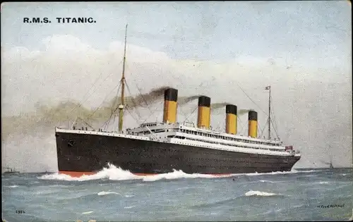 Künstler Ak Dampfer Titanic, White Star Line