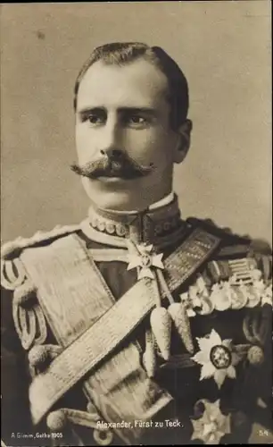 Ak Alexander Cambridge, 1. Earl of Athlone, Fürst zu Teck, Portrait in Uniform