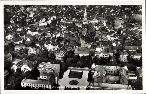 Ak Zwickau in Sachsen, Fliegeraufnahme