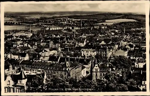 Ak Plauen im Vogtland, Stadtpanorama vom Bärenstein