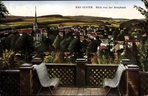 Ak Bad Elster im Vogtland, Blick von der Bettybank