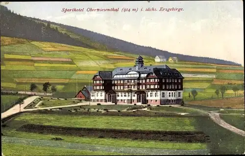 Ak Oberwiesenthal im Erzgebirge Sachsen, Sporthotel