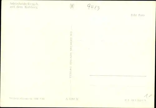 Ak Schönheide im Erzgebirge Sachsen, Panorama mit dem Kuhberg