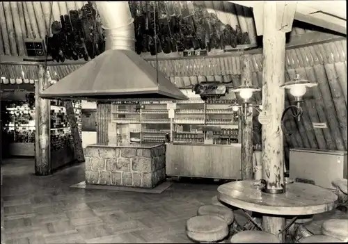 Ak Sosa Eibenstock im Erzgebirge, Konsum Gaststätte Meiler, Innenraum