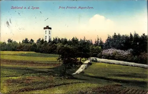 Ak Sohland an der Spree in Sachsen, Prinz Friedrich August Turm