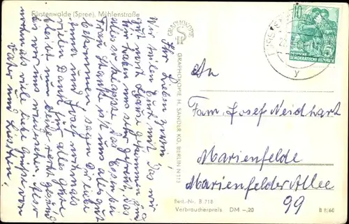 Ak Fürstenwalde an der Spree, Mühlenstraße, Geschäfte