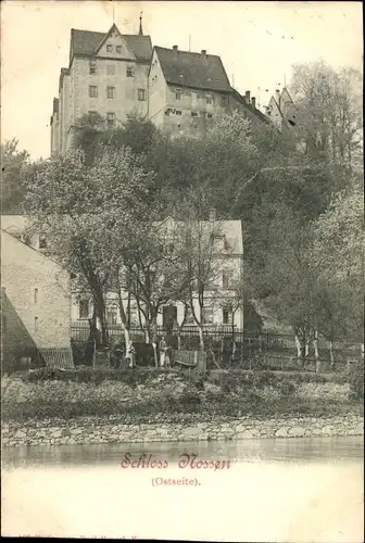 Ak Nossen in Sachsen, Schloss Nossen, Ostseite