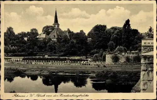 Ak Rheine in Westfalen, Blick von der Hindenburgbrücke