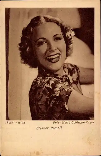 Ak Schauspielerin Eleanor Powell, Portrait