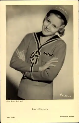 Ak Schauspielerin Lien Deyers, Portrait, Ross Verlag 7194 1