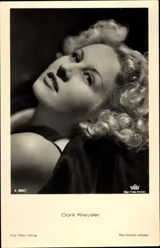 Ak Schauspielerin Dorit Kreysler, Film Foto Verlag A 3906 1, Portrait, Locken