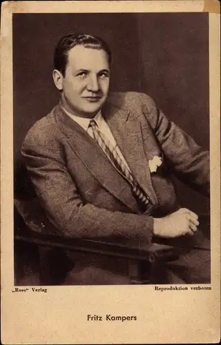 Ak Schauspieler Fritz Kampers, Portrait