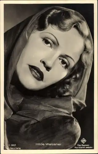 Ak Schauspielerin Hilde Weissner, Portrait