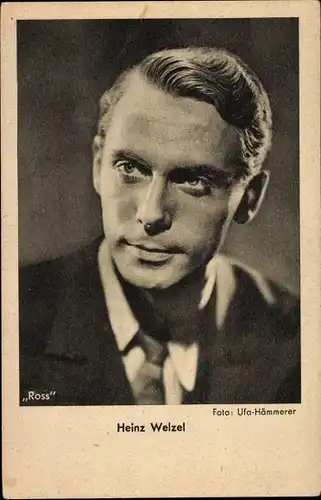 Ak Schauspieler Heinz Welzel, Portrait, Ross