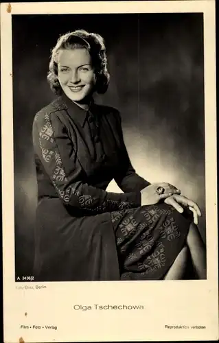 Ak Schauspielerin Olga Tschechowa, Portrait
