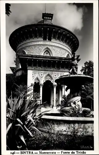 Ak Sintra Cintra Portugal, Palacio de Monserrate, Fonte do Tritao