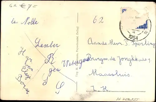 Ak Delfzijl Groningen, Hafen, Strand, Gemeindehaus, Windmühle