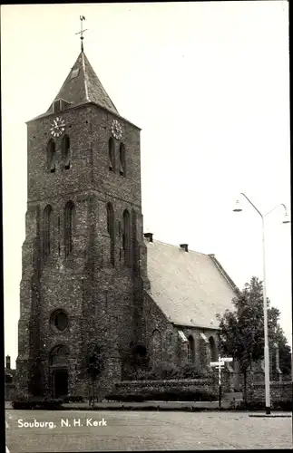 Ak Oost Souburg Zeeland Niederlande, Ned. Herv. Kerk