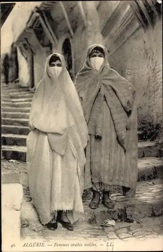Ak Algerien, Femmes arabes voilees, Maghreb