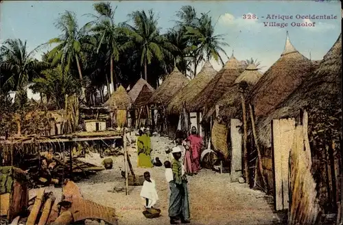 Ak Afrique Occidentale, Village Ouolof, Afrikanisches Dorf