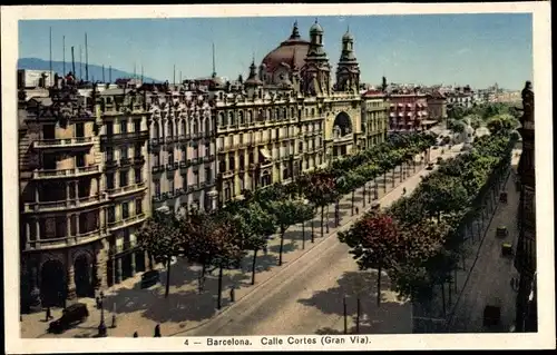 Ak Barcelona Katalonien Spanien, Calle Cortes