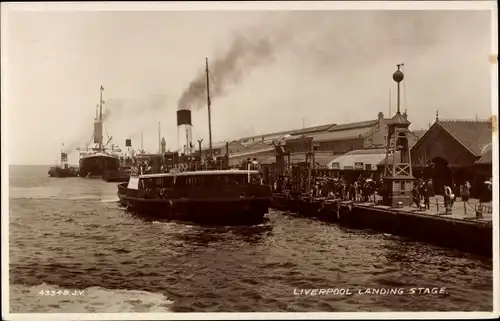 Ak Liverpool Merseyside England, Landing Stage