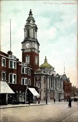 Ak Woolwich London, The Town Hall