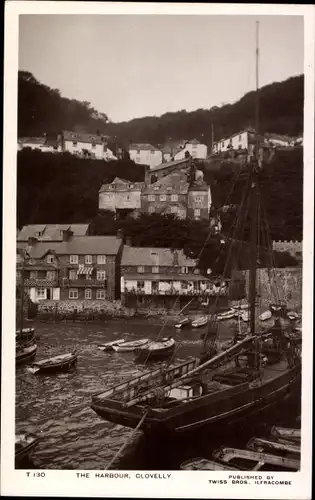 Ak Clovelly Devon England, The Harbour