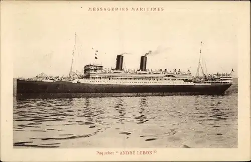 Ak Paquebot André Lebon, Messageries Maritimes