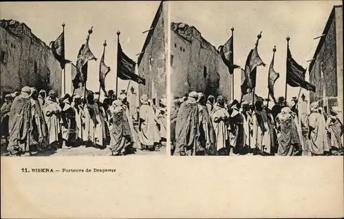 Stereo Ak Biskra Algerien, Porteurs de Drapeaux