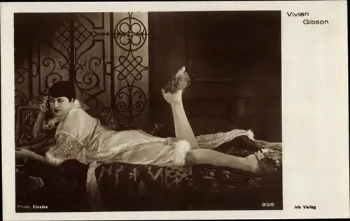 Ak Schauspielerin Vivian Gibson, liegend