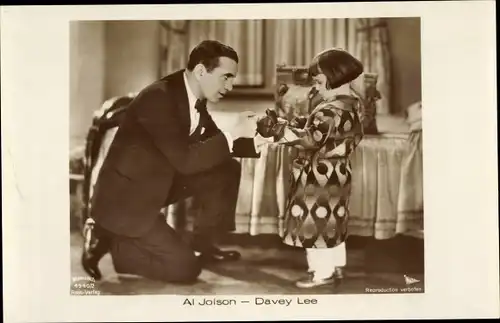 Ak Schauspieler Al Jolson, Davey Lee, Filmszene