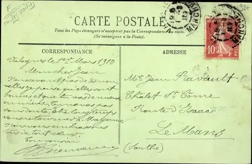 Ak Trois Mats en pleine Mer, Segelschiff