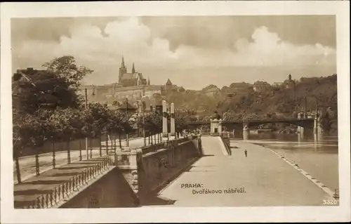 Ak Praha Prag Tschechien, Dvorakovo nabrezi
