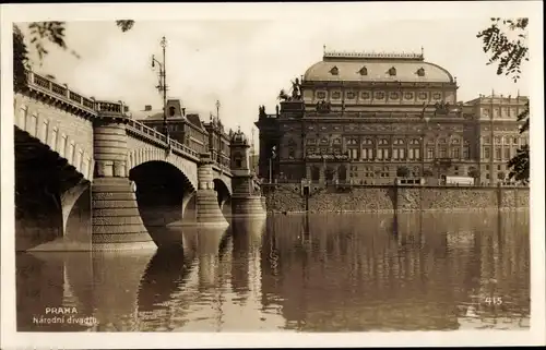 Ak Praha Prag Tschechien, Narodni divadlo