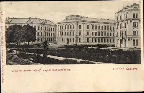 Ak Hradec Králové Königgrätz Stadt, Ustav ku vzdelani ucitelu a vyssi obchodni skola