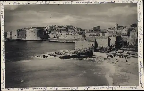 Ak Dubrovnik Kroatien, Blick auf den Ort