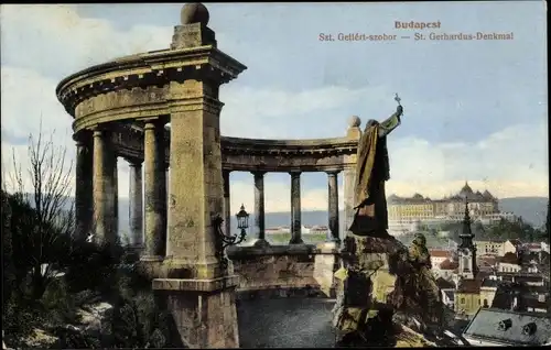 Ak Budapest Ungarn, St. Gerhardus Denkmal