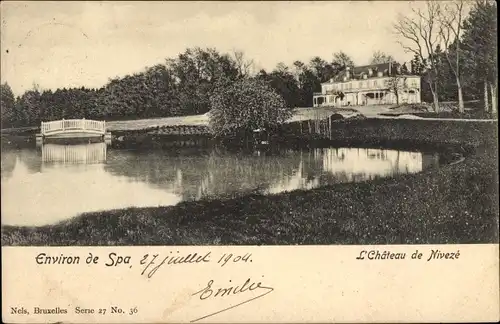 Ak Spa Wallonien Lüttich, Château de Nivezé