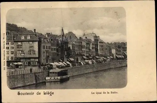 Ak Liège Lüttich Wallonien, Le Quai de la Batte