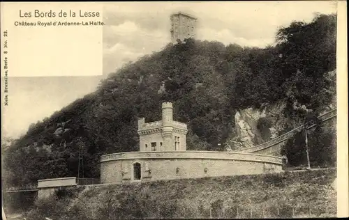 Ak Namur Wallonien, Les Bords de la Lesse, Château Royal d'Ardenne La Halte