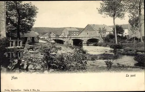 Ak Han sur Lesse Wallonien Namur, Le pont