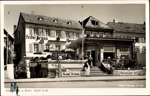 Ak Rüdesheim am Rhein, Hotel Kraß, Rheinischer Hof