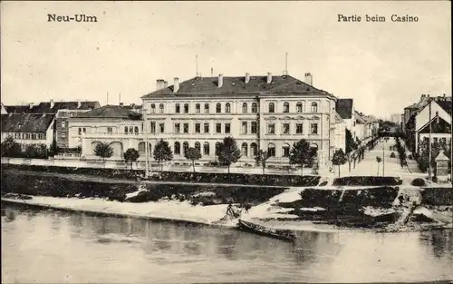 Ak Neu Ulm in Schwaben, Partie beim Casino