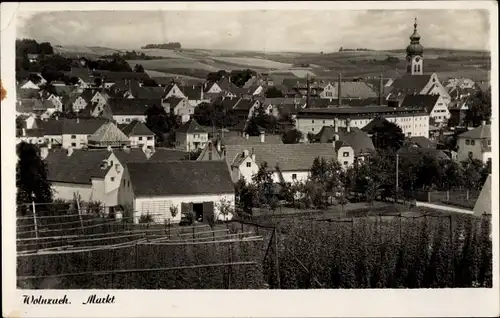 Ak Wolnzach in Oberbayern, Markt, Teilansicht vom Ort