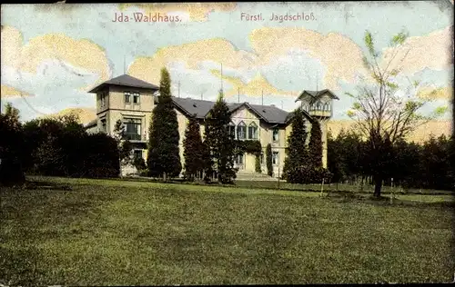 Ak Mohlsdorf Teichwolframsdorf Thüringen, Jagdschloss, Ida Waldhaus