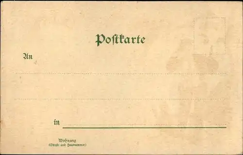 Litho Sende die besten Grüße aus, Mann auf einer Straße